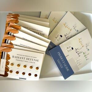 Rodan + Fields (products guides and radiant defense sample cards)